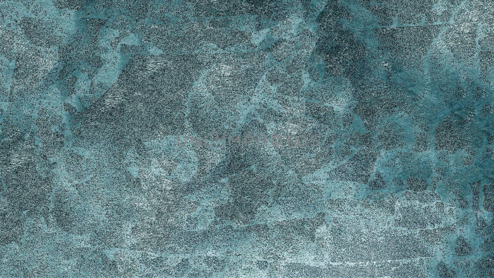 Rough mottled background with a raised blue texture in close-up