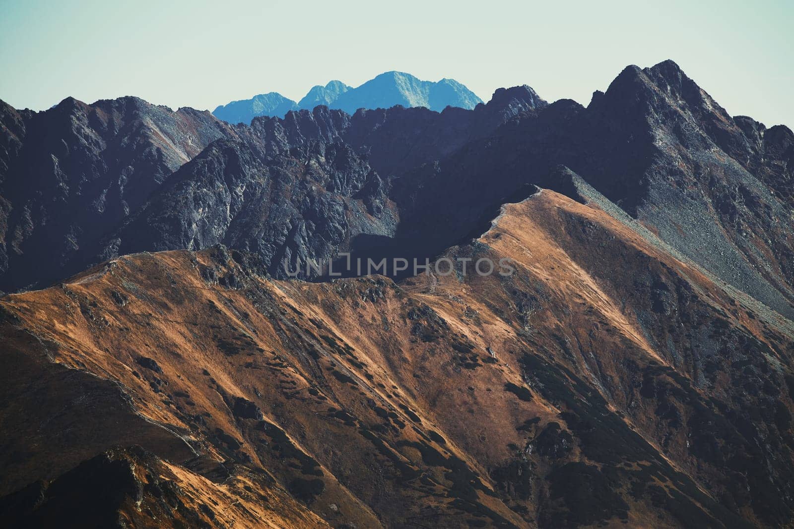 Mountain landscape in Tatra National Park in Poland. Popular tourist attraction. Amazing nature scenery. Best famous travel locations. Beauty of nature concept background