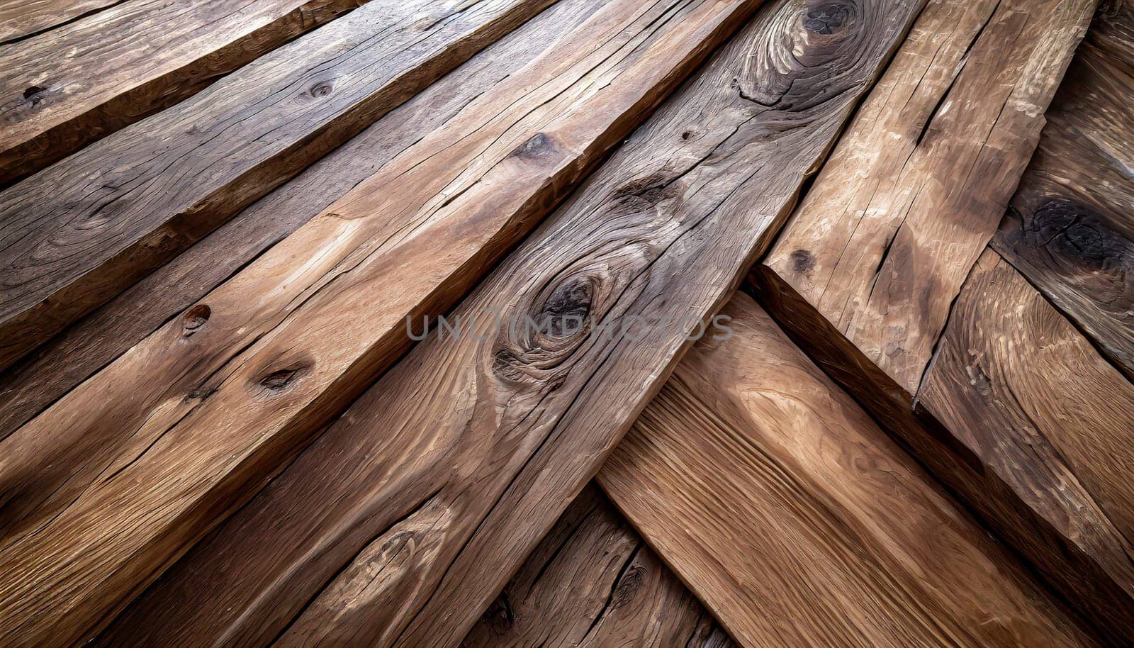 Natural wood texture. Wood background. Dark rustic planks table top flat lay view.