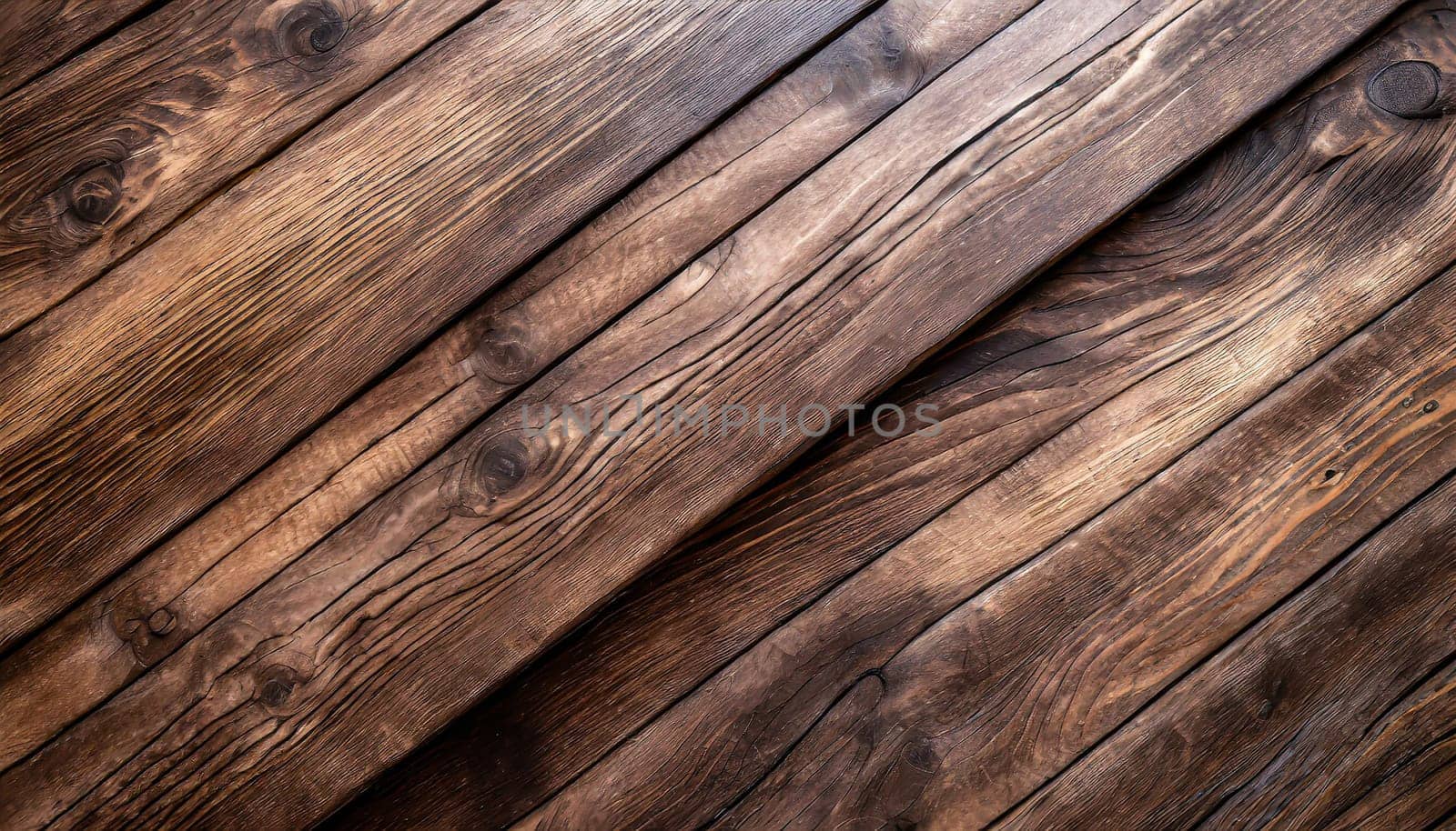 Natural wood texture. Wood background. Dark rustic planks table top flat lay view.