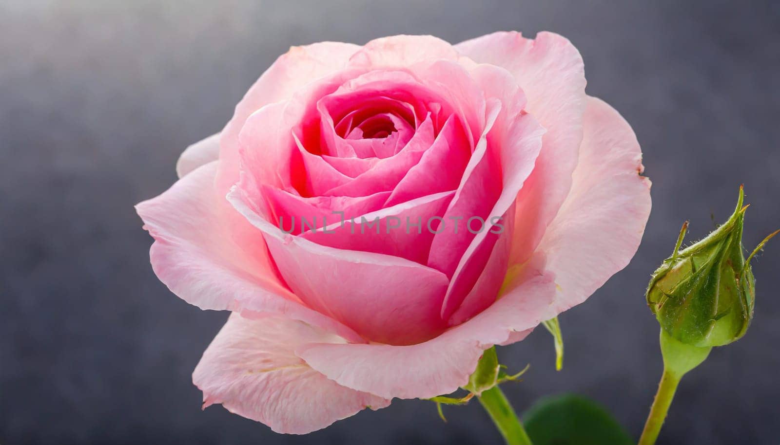 Close up of tenderness pink rose.