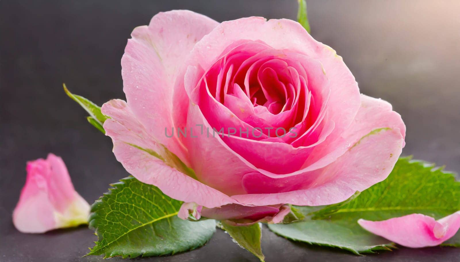 Close up of tenderness pink rose.