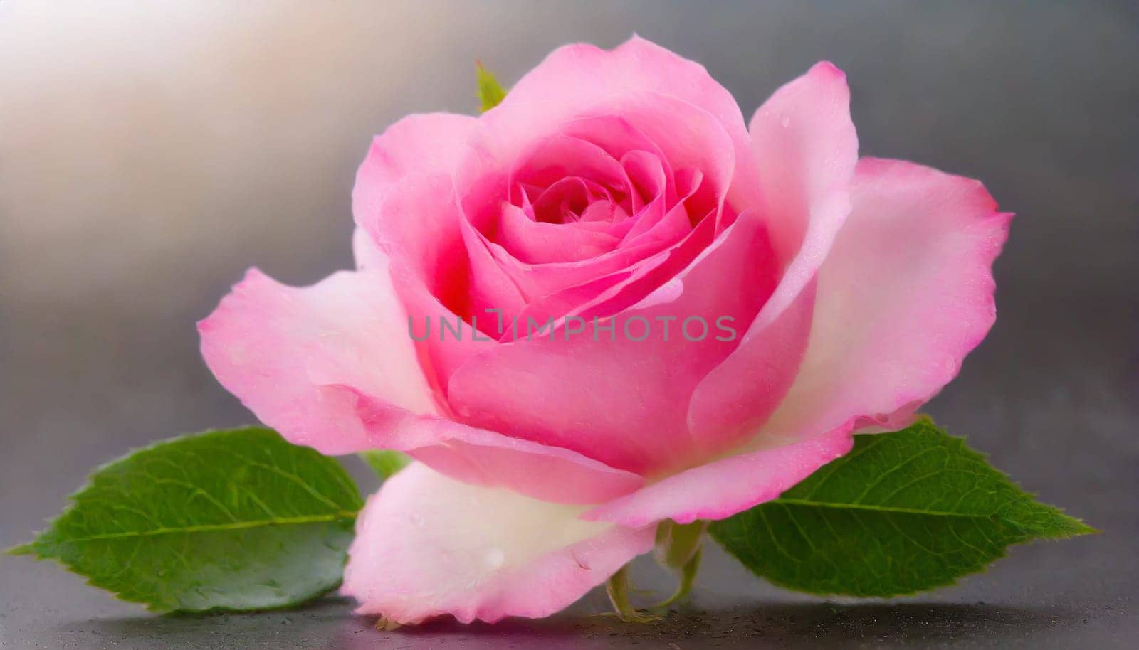 Close up of tenderness pink rose.