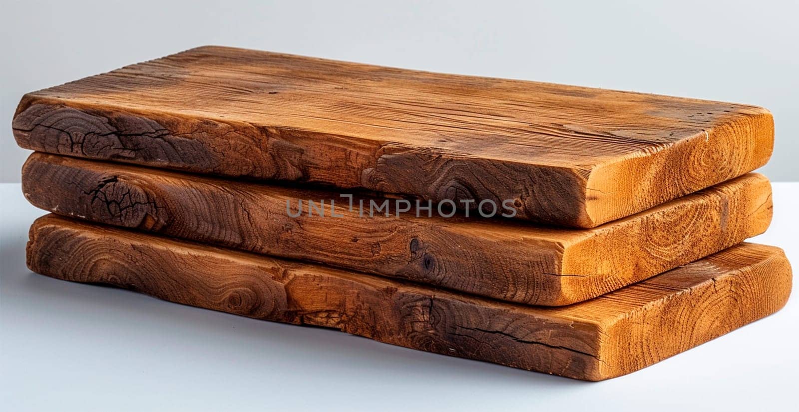 Wooden lumber, wood blanks on a white background AI generated image