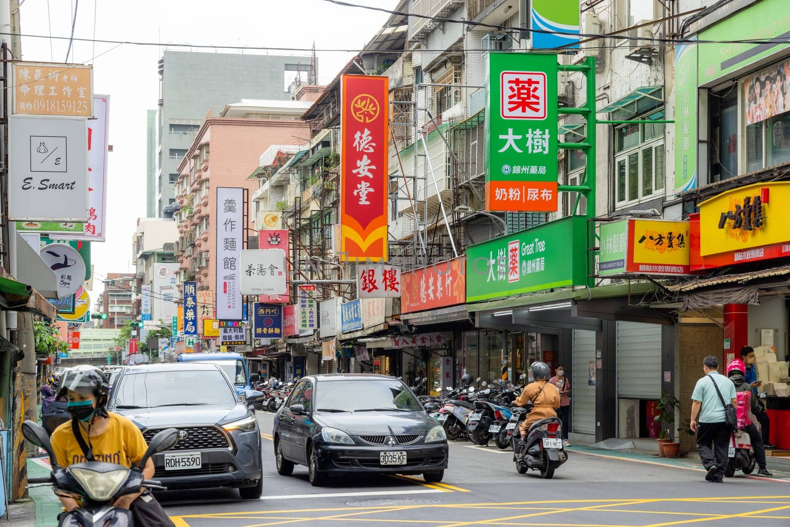 Taipei, Taiwan 25 May 2023: Taipei city street