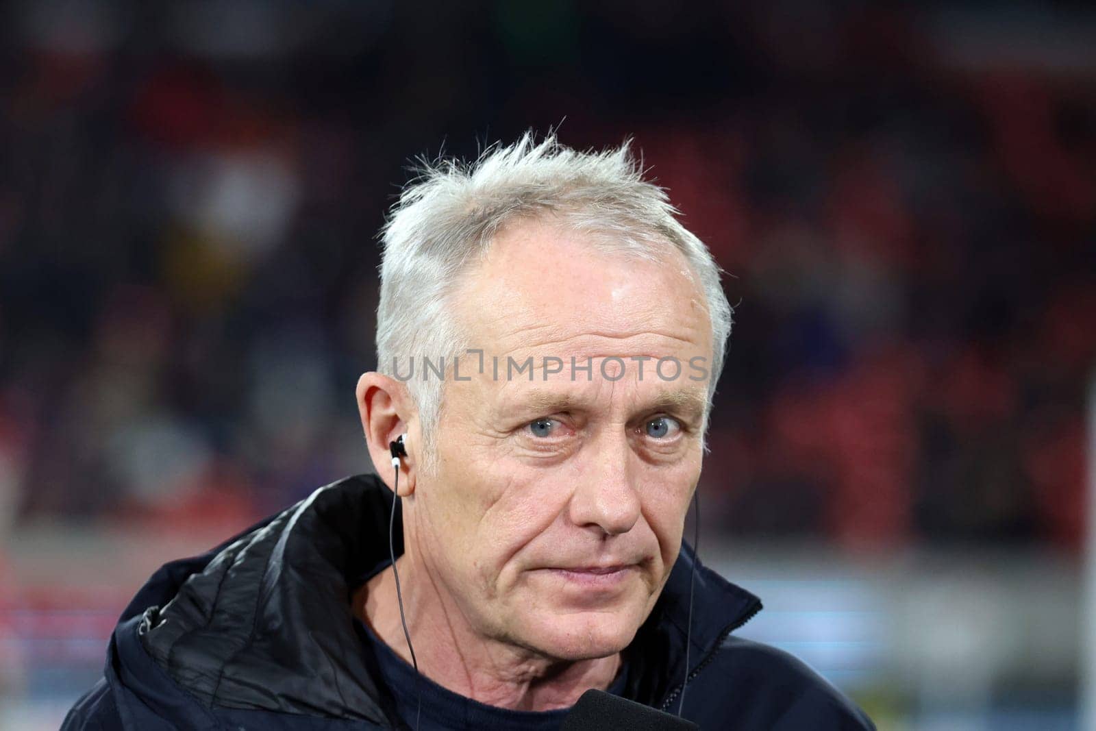 Coach Christian Streich (SC Freiburg) at the match of the 1st FBL: 23-24: 24. Sptg. SC Freiburg - FC Bayern Munich  DFL REGULATIONS PROHIBIT ANY USE OF PHOTOGRAPHS AS IMAGE SEQUENCES AND/OR QUASI-VIDEONann  Photo: Joachim Hahne/johapress