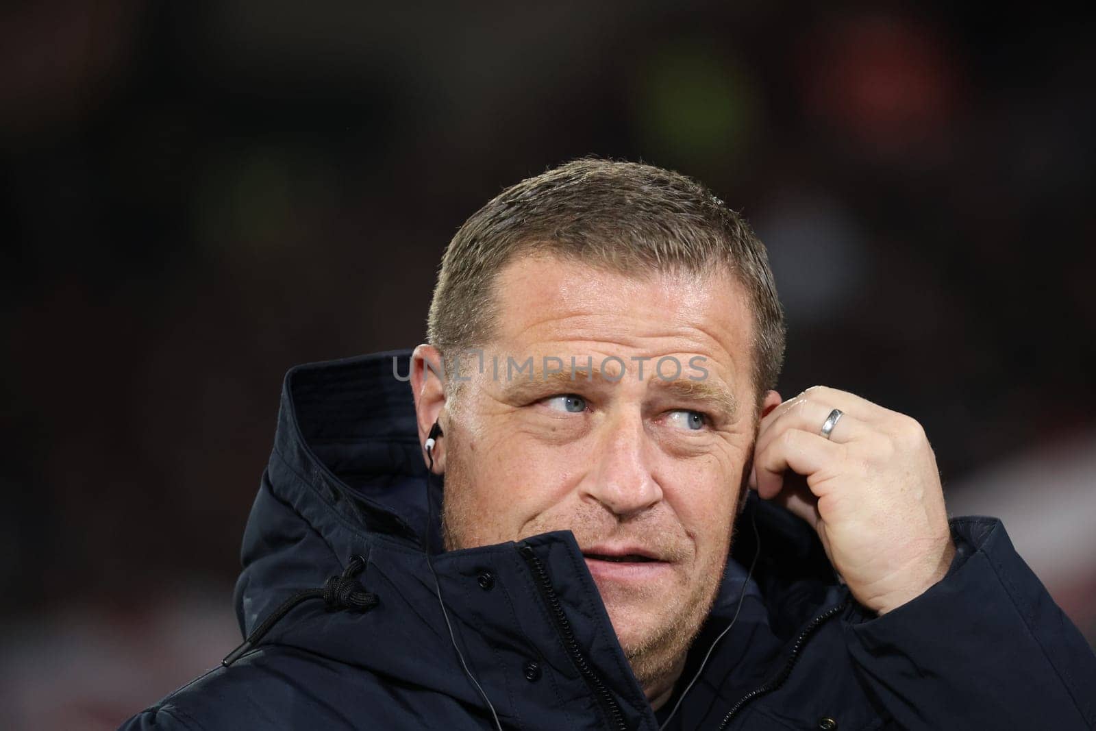 Max Eberl (Sporting Director FC Bayern Munich) at the match of the 1st FBL: 23-24: 24. Sptg. SC Freiburg - FC Bayern Munich  DFL REGULATIONS PROHIBIT ANY USE OF PHOTOGRAPHS AS IMAGE SEQUENCES AND/OR QUASI-VIDEONann  Photo: Joachim Hahne/johapress