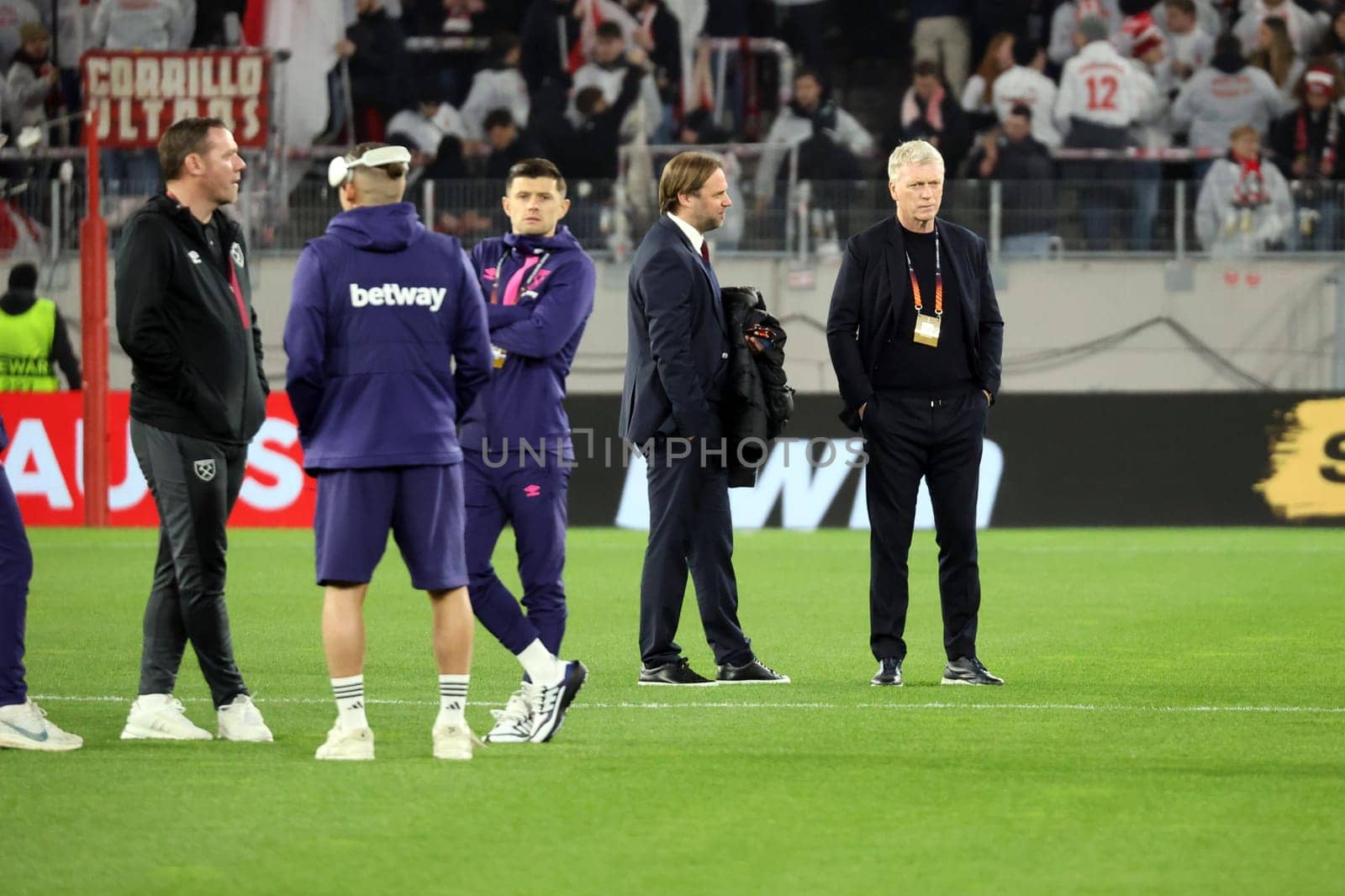 at the match of the Football Europa League - Round of 16: SC Freiburg vs West Ham United