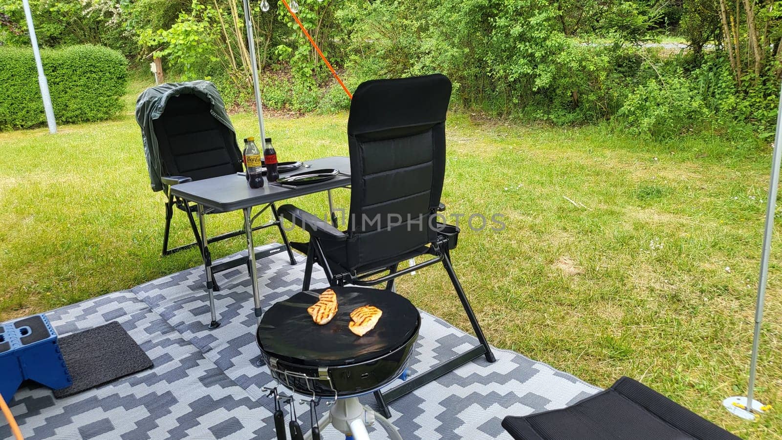 WARSTEIN, GERMANY -JUNE 07, 2023: Warstein, Germany-June 07, 2023: Visit to the Warsteiner World campsite with the RV camper. With a city tour.