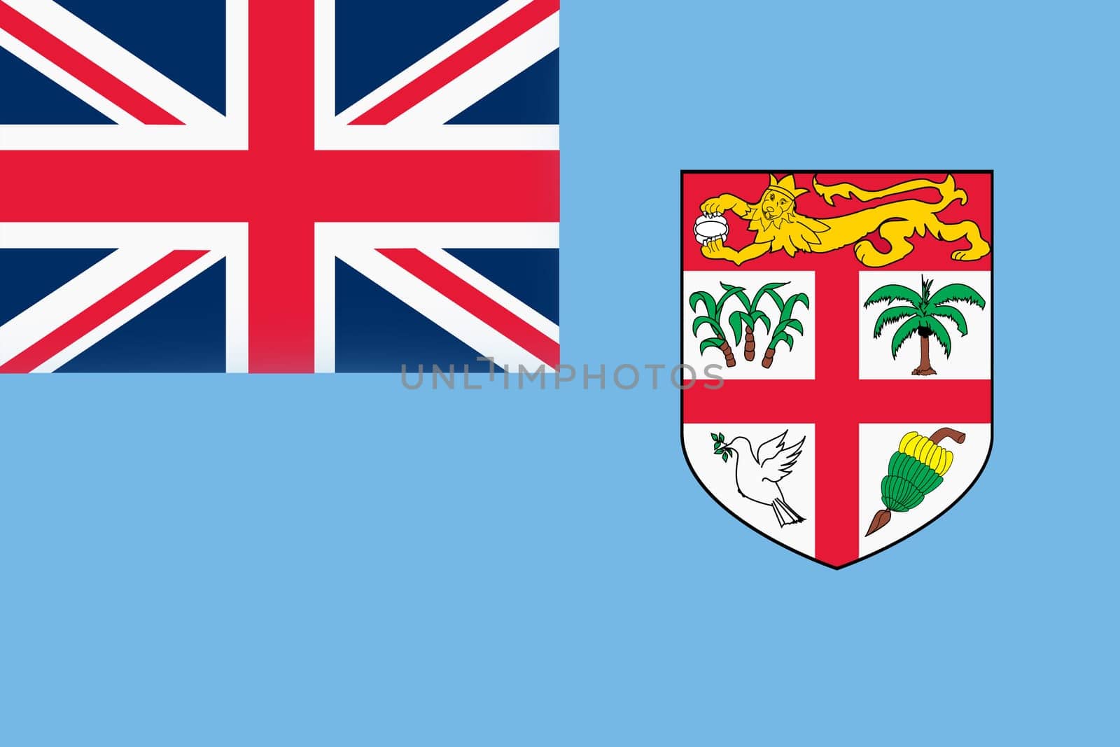 A Fiji flag background illustration large file union jack coat of arms