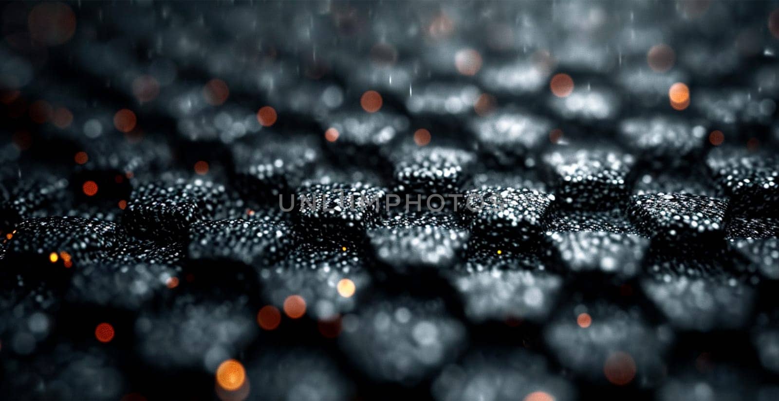 Black carbon texture, panoramic background AI generated image