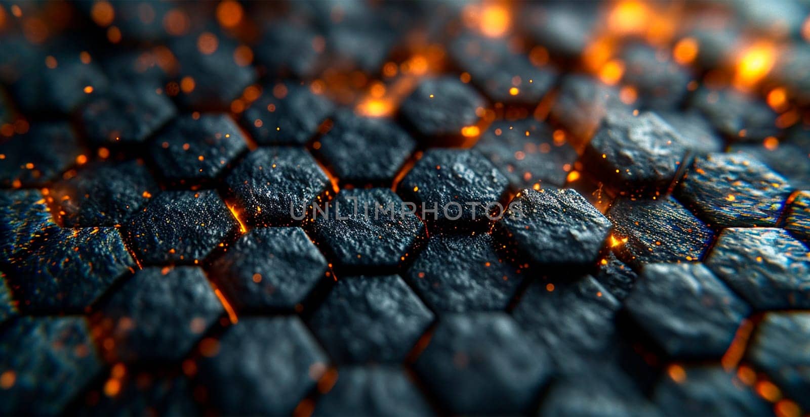 Black carbon texture, panoramic background AI generated image