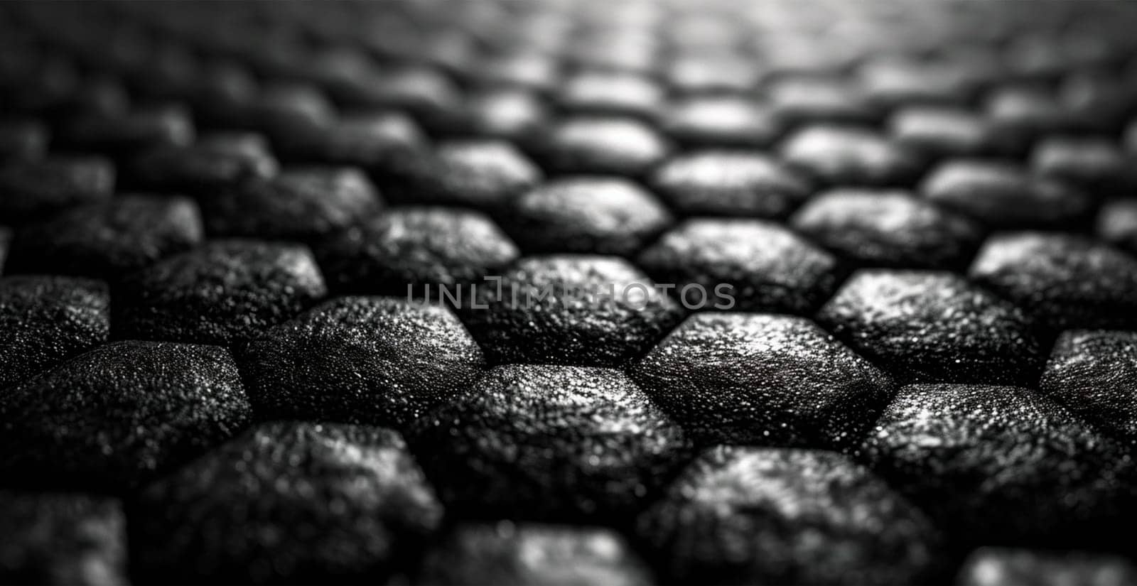 Black carbon texture, panoramic background AI generated image