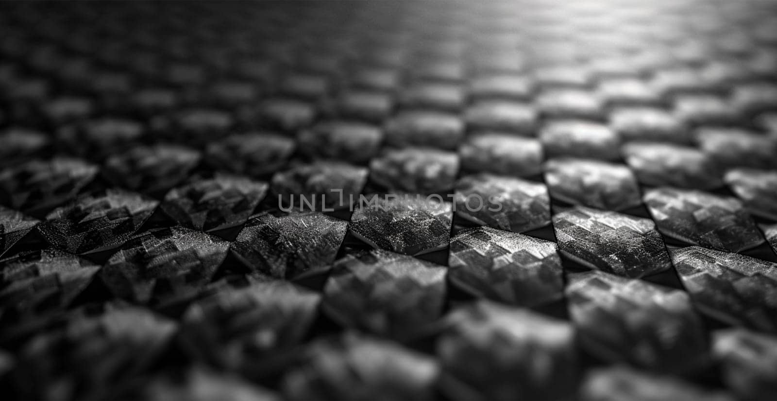 Black carbon texture, panoramic background AI generated image