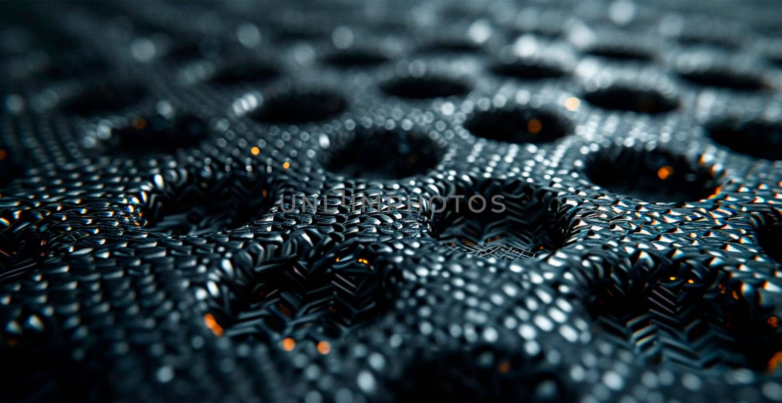 Black carbon texture, panoramic background AI generated image