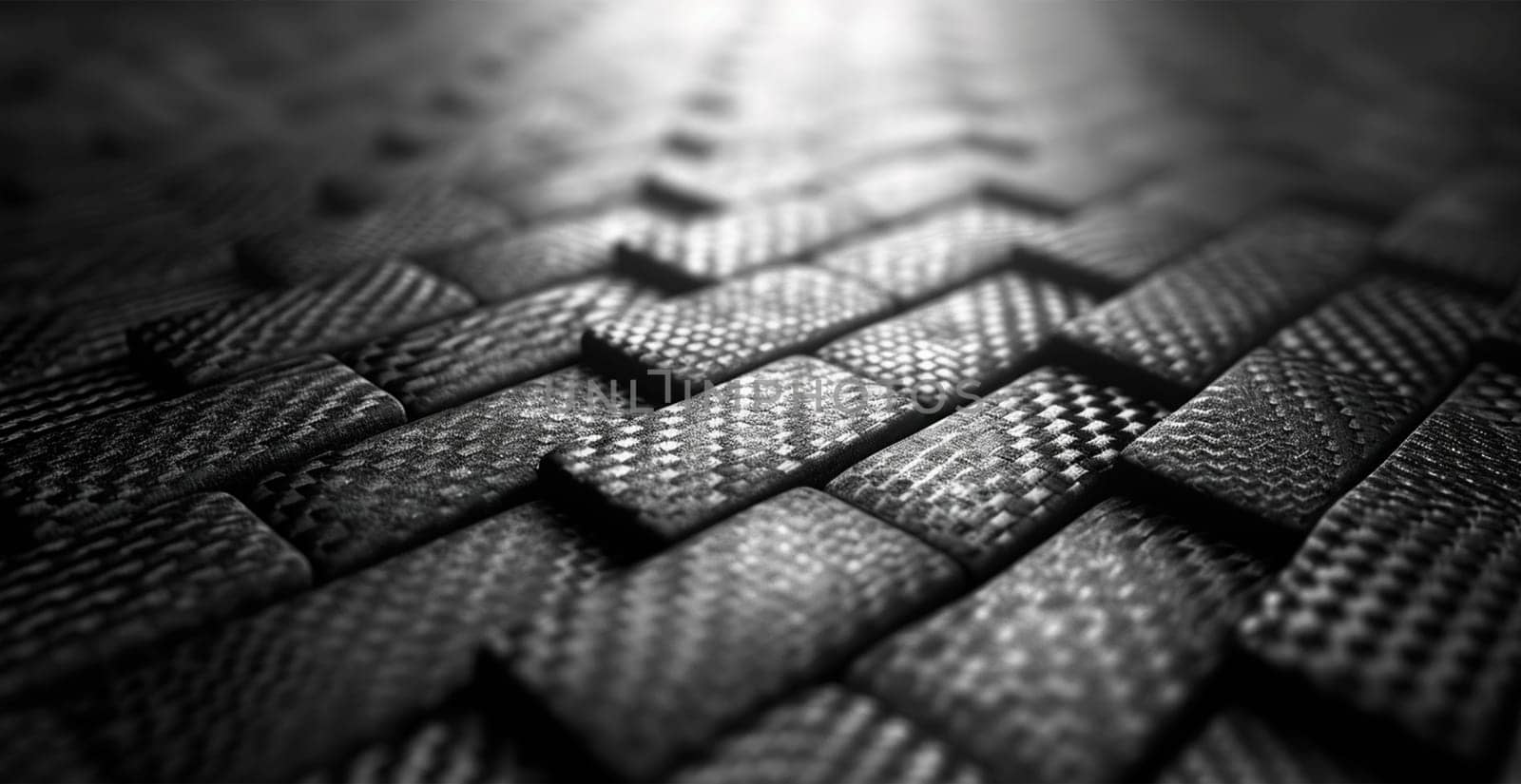 Black carbon texture, panoramic background AI generated image