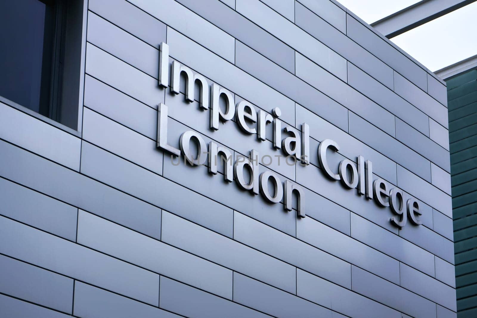 London, United Kingdom - February 01, 2019: Imperial College sign on one of this research university entrances. It was established 1907 and is in top 10 best world universities (as of 2020)