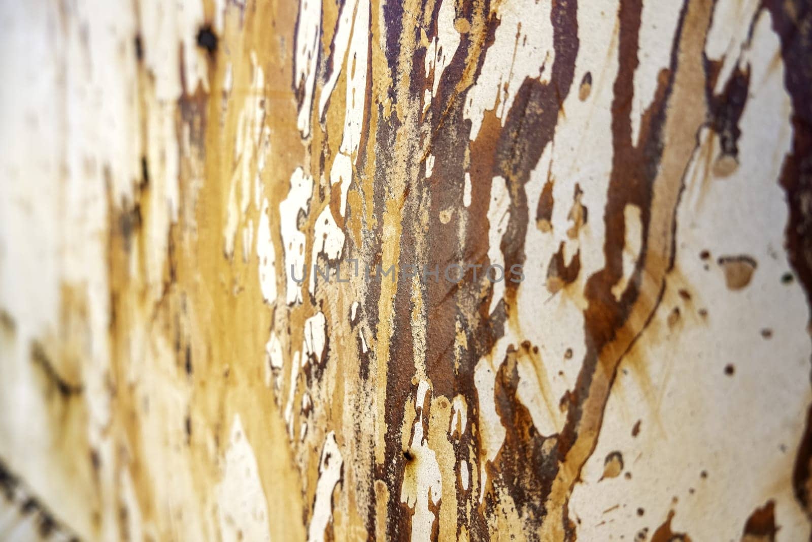 Detail of old metal wall damaged by time, dirt