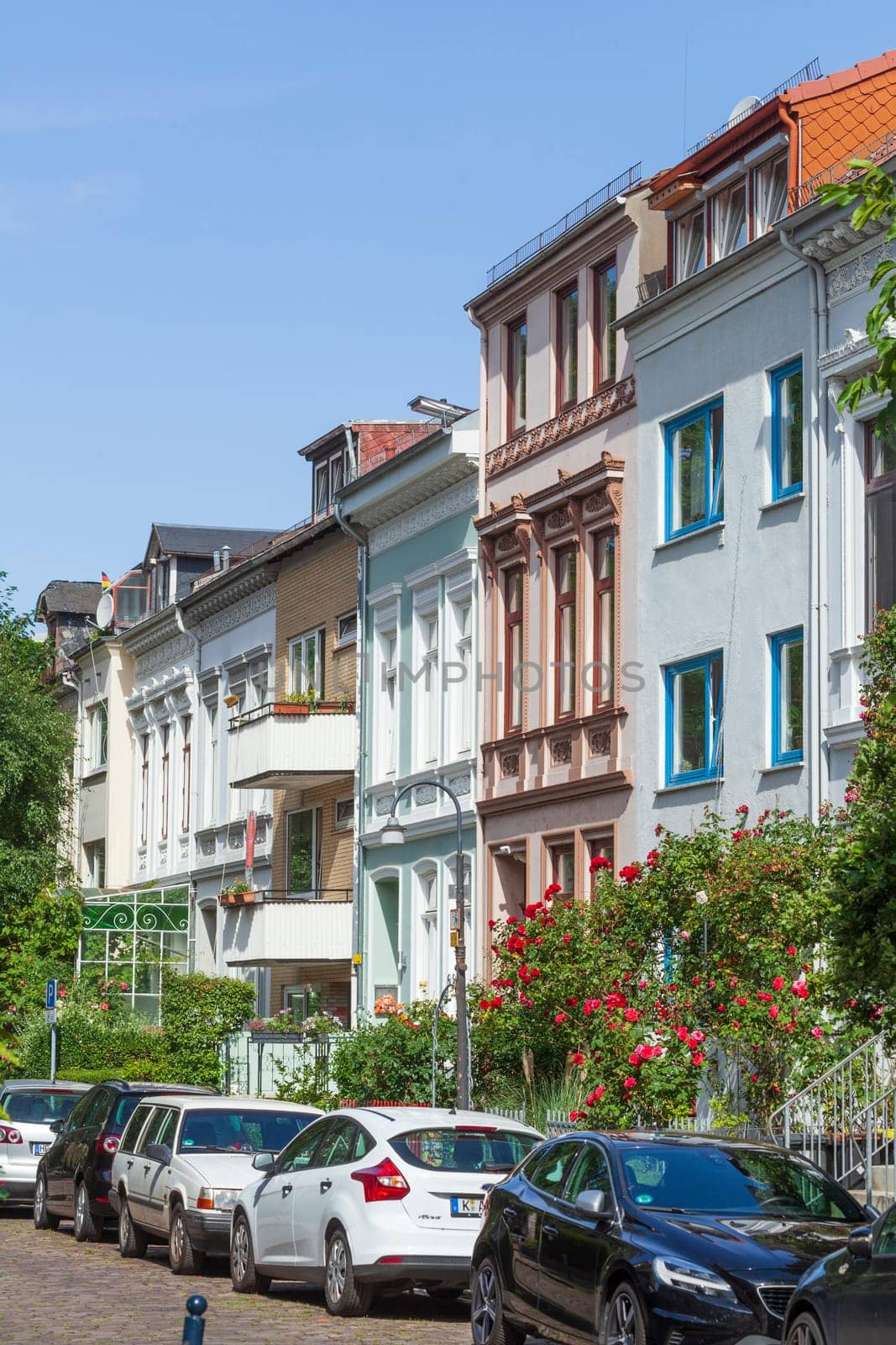 Terraced houses, residential buildings, Bremen, Germany
