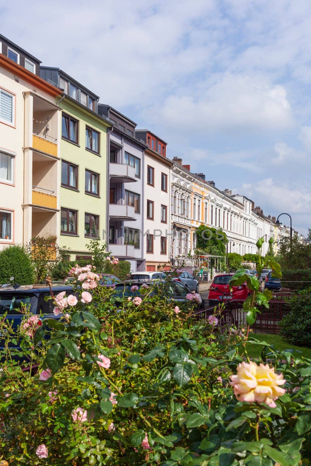 Terraced houses, residential buildings, Bremen, Germany