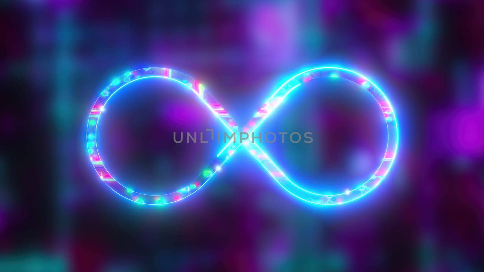 Abstract infinity sign. Computer generated 3d render