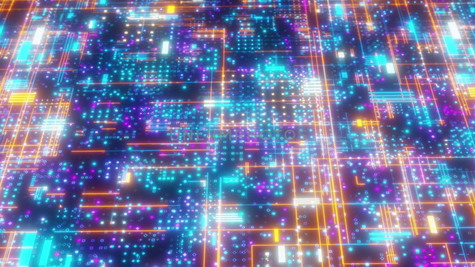 Technology background with dots and lines. Computer generated 3d render