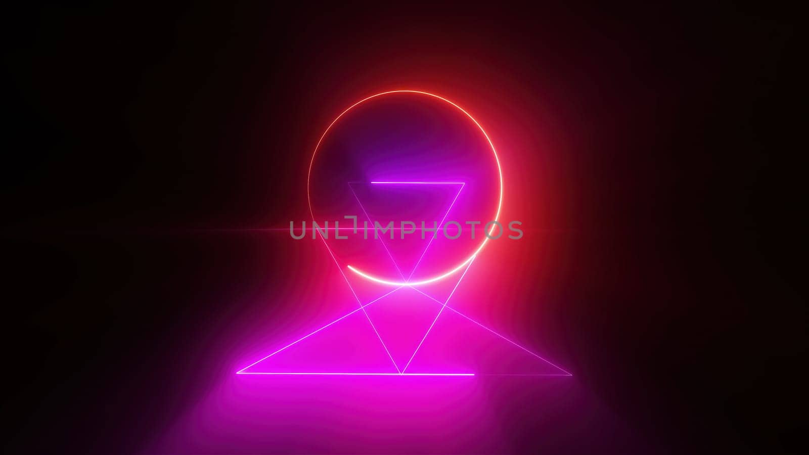 Magic neon sign. Computer generated 3d render