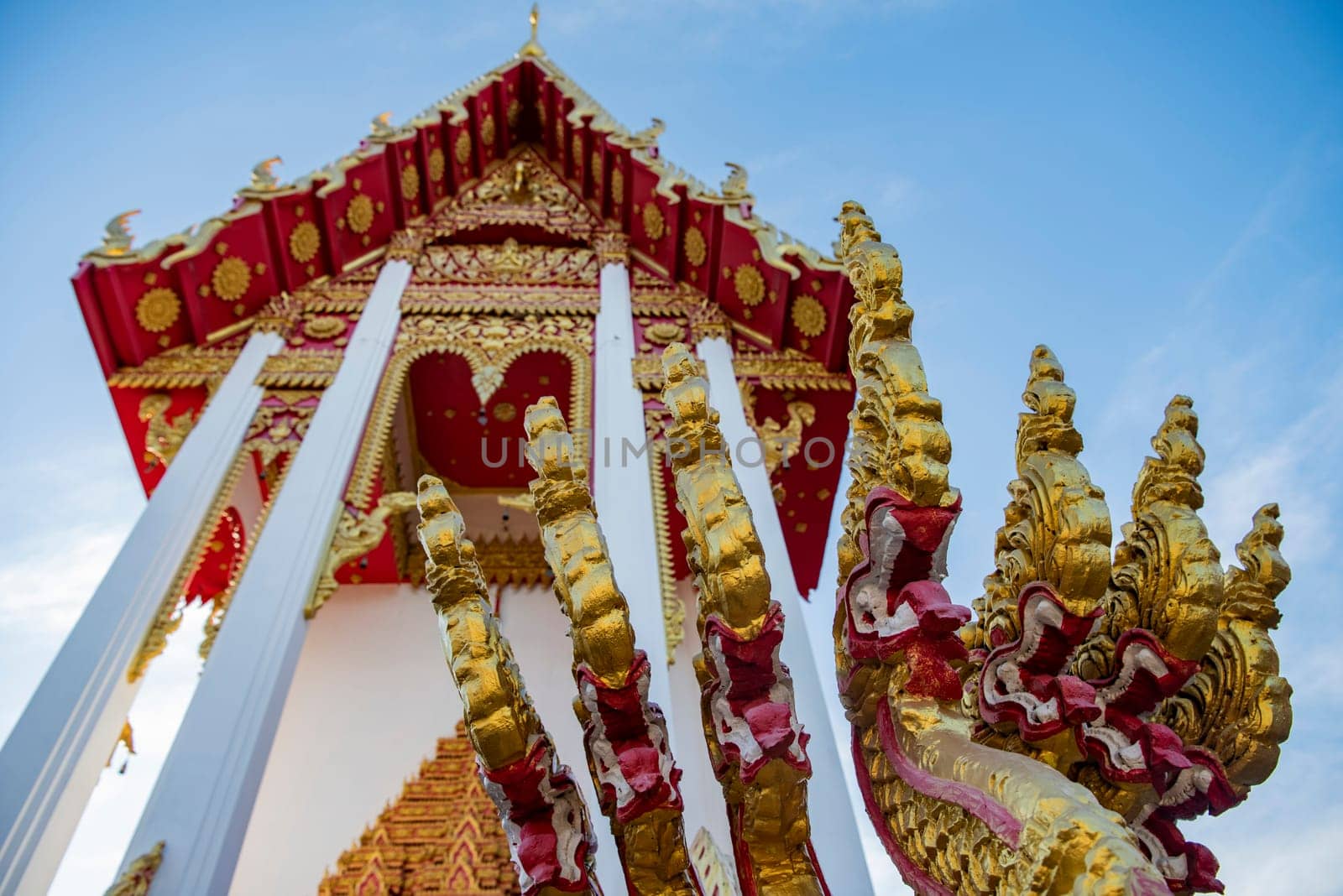 Wat Luang in the city Udon Ratchathani and Province Ubon Ratchathani in Thailand.  Thailand, Ubon Ratchathani, November, 23, 2023
