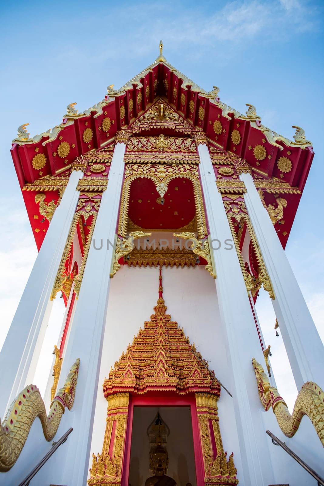 Wat Luang in the city Udon Ratchathani and Province Ubon Ratchathani in Thailand.  Thailand, Ubon Ratchathani, November, 23, 2023