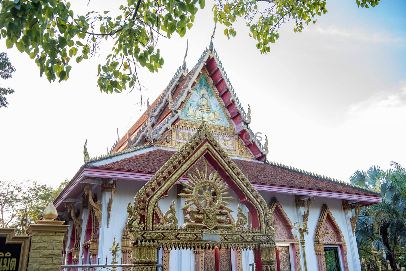 Wat Phon Phaen in the city Udon Ratchathani and Province Ubon Ratchathani in Thailand.  Thailand, Ubon Ratchathani, November, 23, 2023