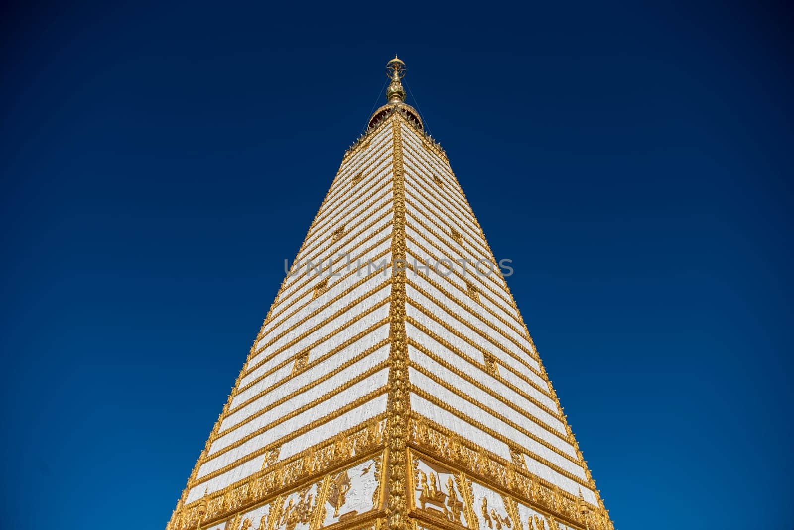 the Sri Maha Pho Chedi of Wat Phra That Nong Bua Temple in the city centre of Udon Ratchathani and Province Ubon Ratchathani in Thailand.  Thailand, Ubon Ratchathani, November, 24, 2023