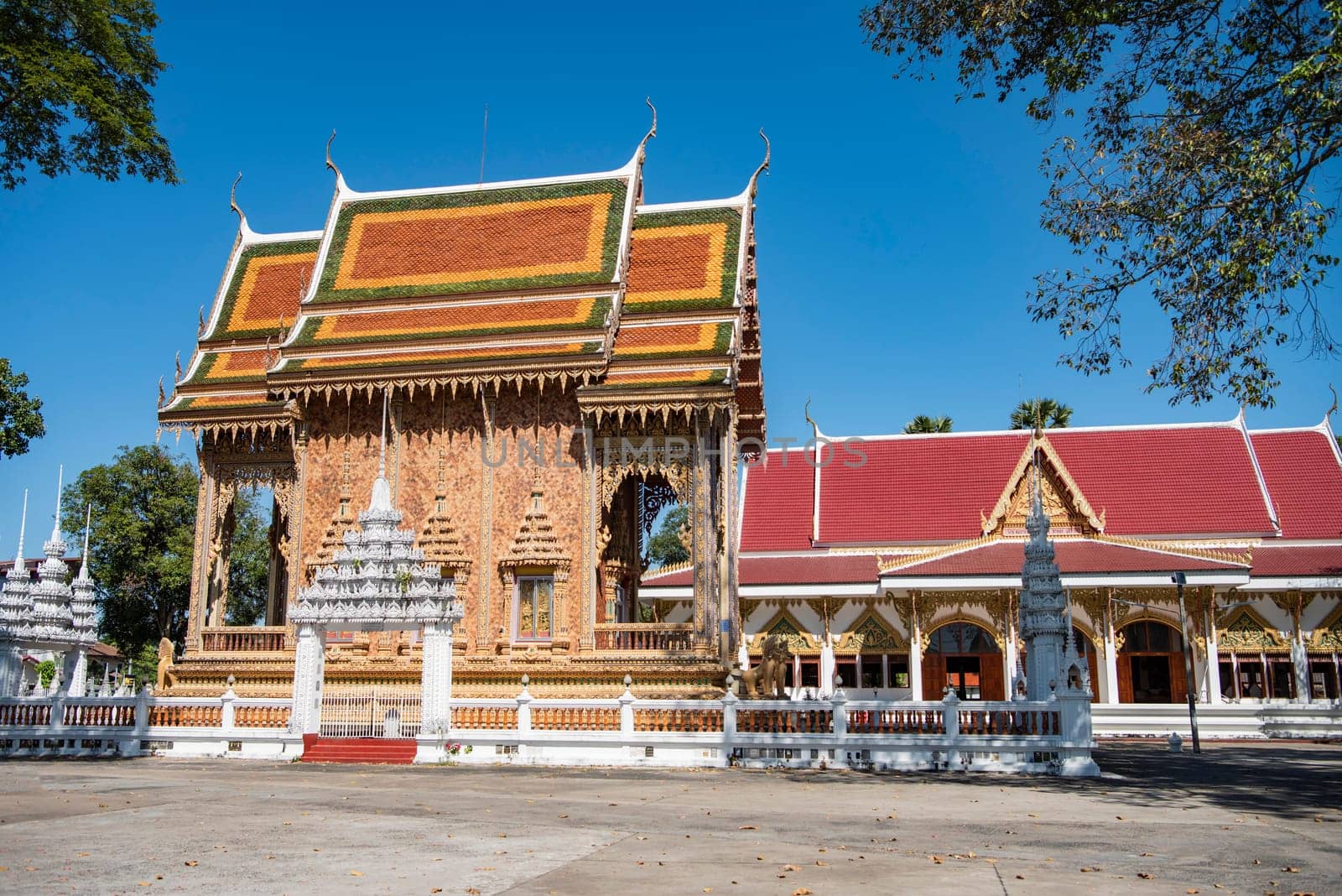 Wat Ban Na Kwai in city centre and Province Ubon Ratchathani in Thailand.  Thailand, Ubon Ratchathani, November, 24, 2023
