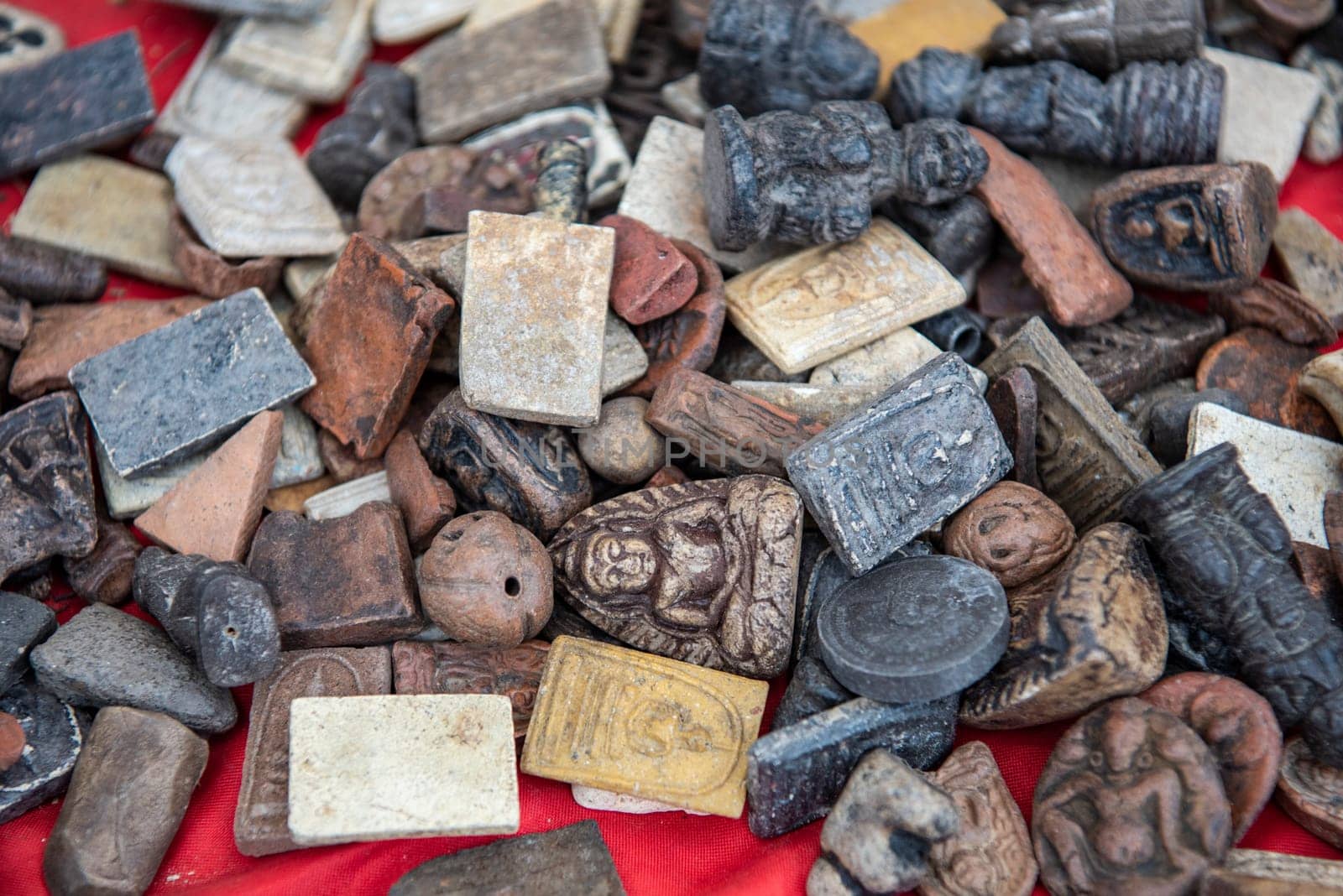 a Thai Amulet market in the city centre of Udon Ratchathani and Province Ubon Ratchathani in Thailand.  Thailand, Ubon Ratchathani, November, 25, 2023