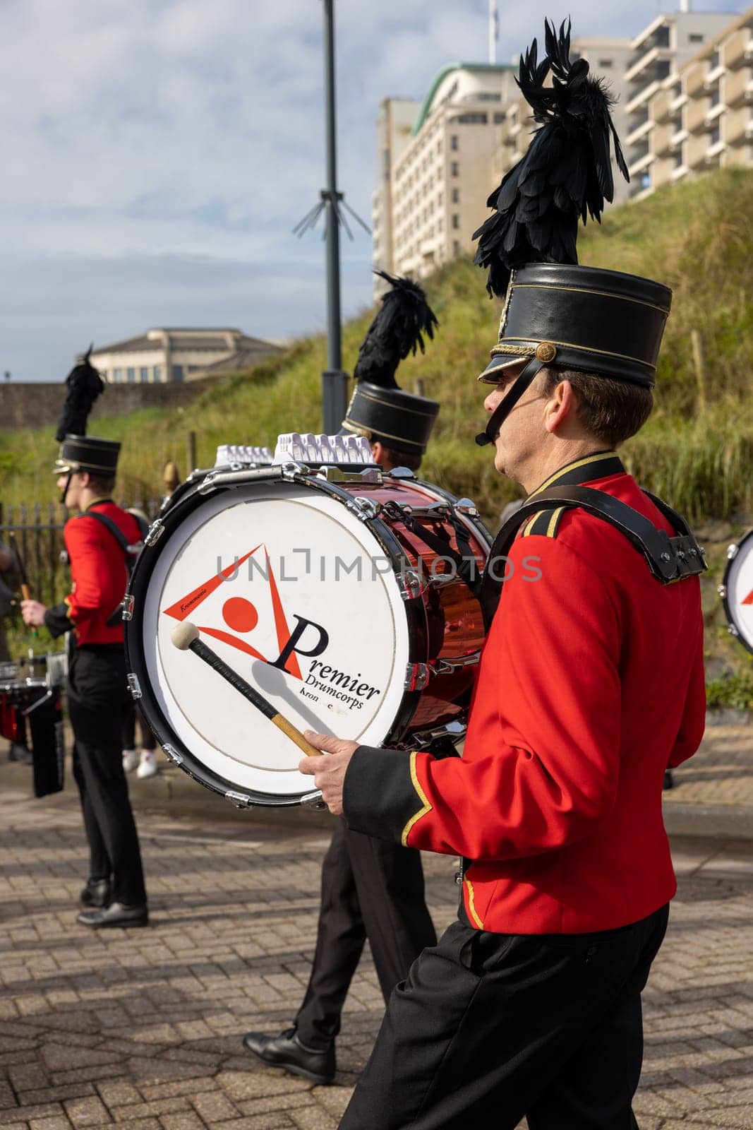 Noordwijk, Netherlands - April 22, 2023: The traditional flowers parade Bloemencorso from Noordwijk to Haarlem in the Netherlands.