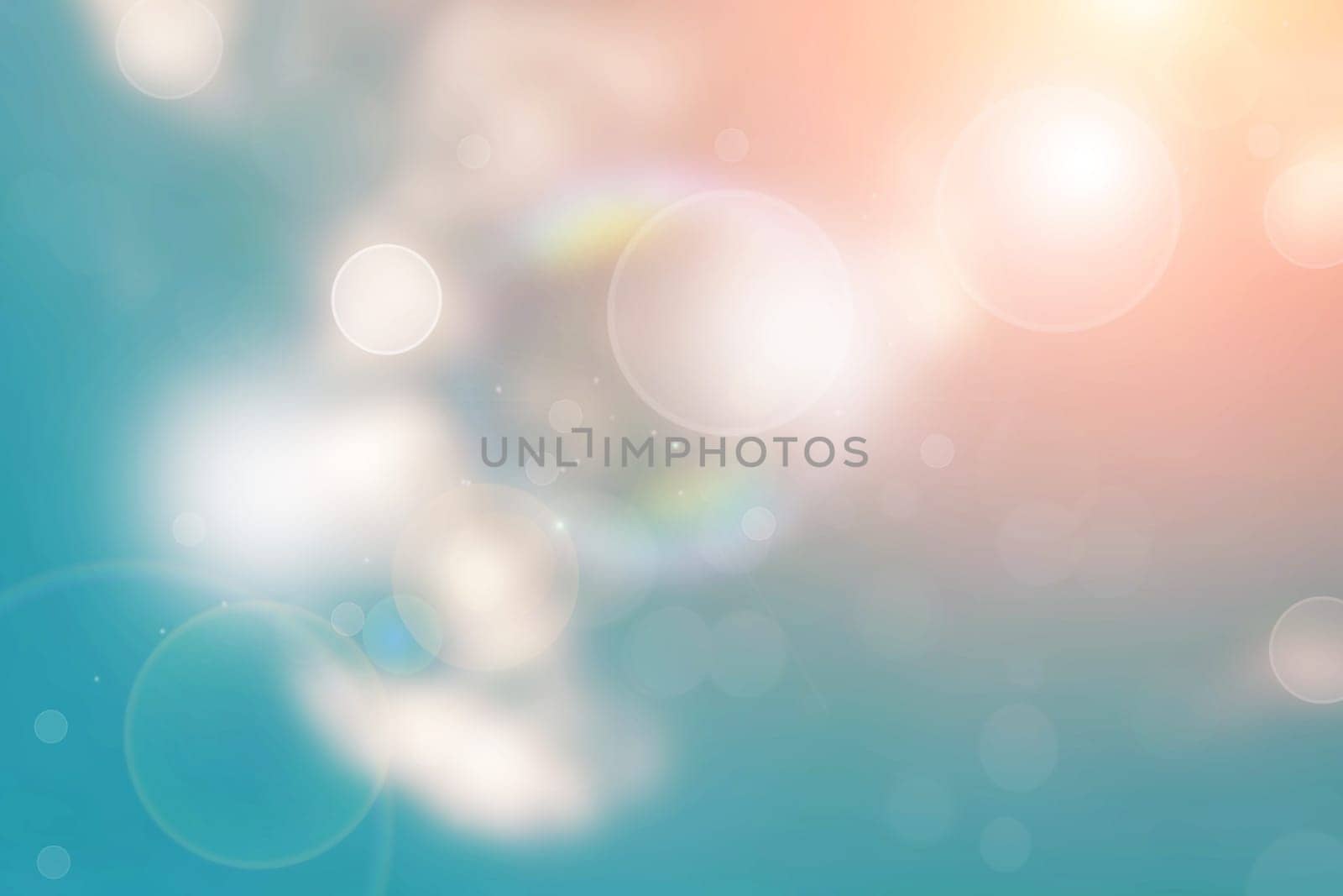 Abstract scene in universe. Abstract gradient  blue to light orange white space cosmos universe background with stars and planets. Space for your design. Concept astrology and science.