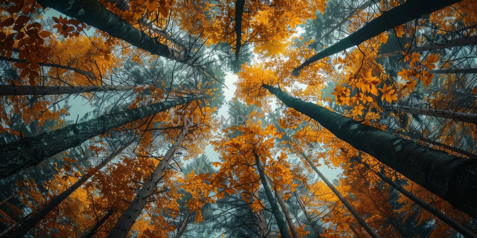 Beautiful autumn forest. Colorful trees in the autumn forest.