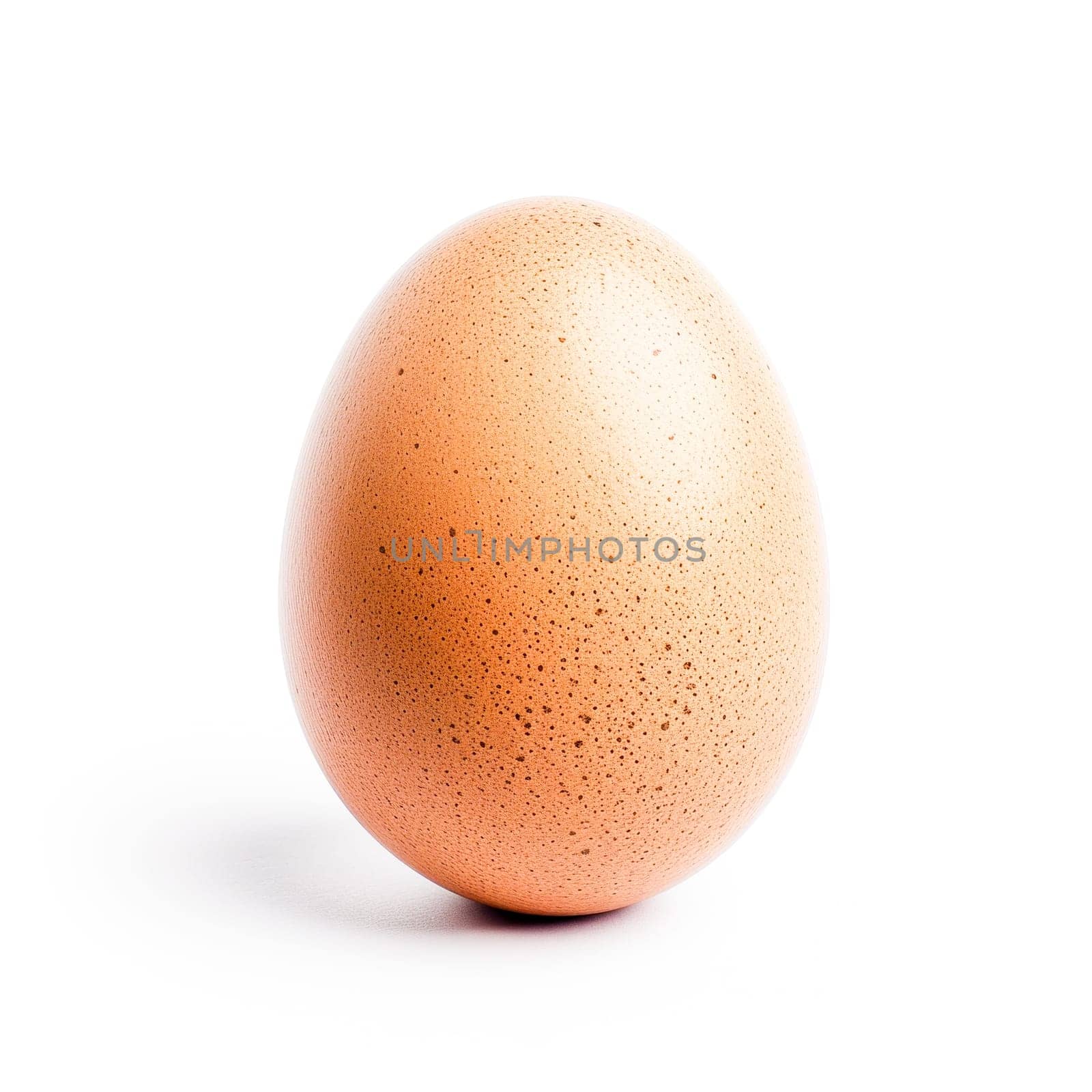 one chicken egg isolated on white background