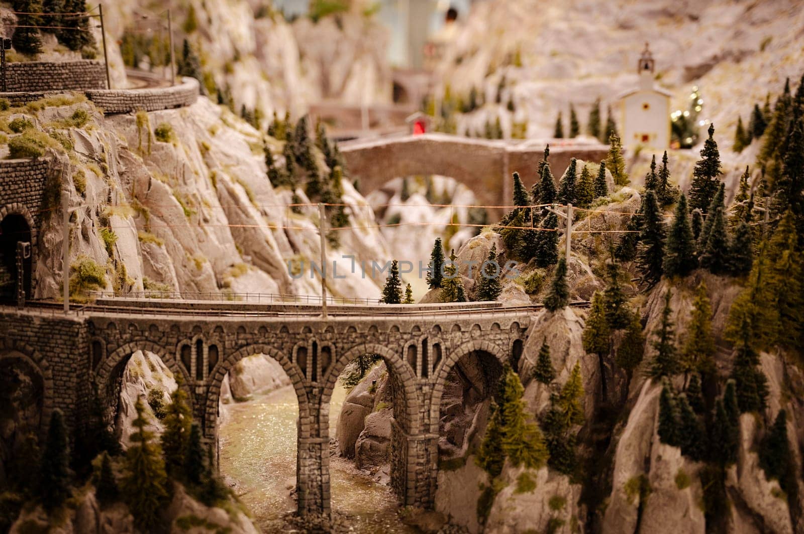 Miniatur Wunderland Hamburg in Germany, landscape in switzerland, museum with miniature model construction of the world, 12.12.2023