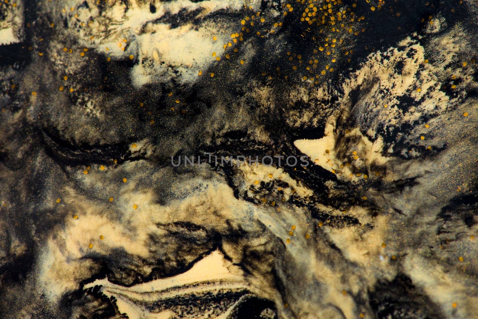 Nature luxury marble background texture. Abstract color trendy wall art. Interior design elegant natural stone surface decor. Gold and black liquid oil paint wave.