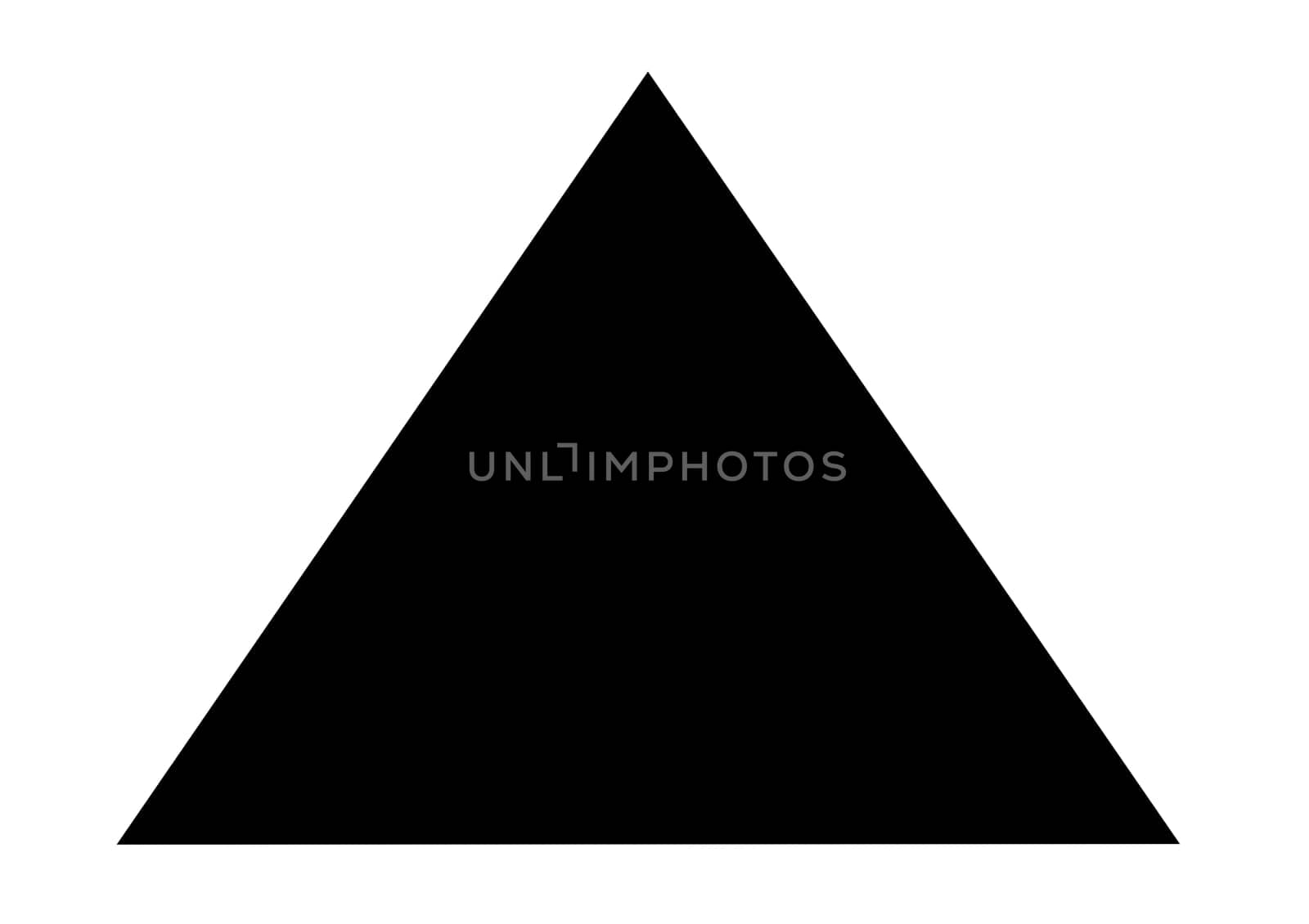 Black triangle, white background, clipping
