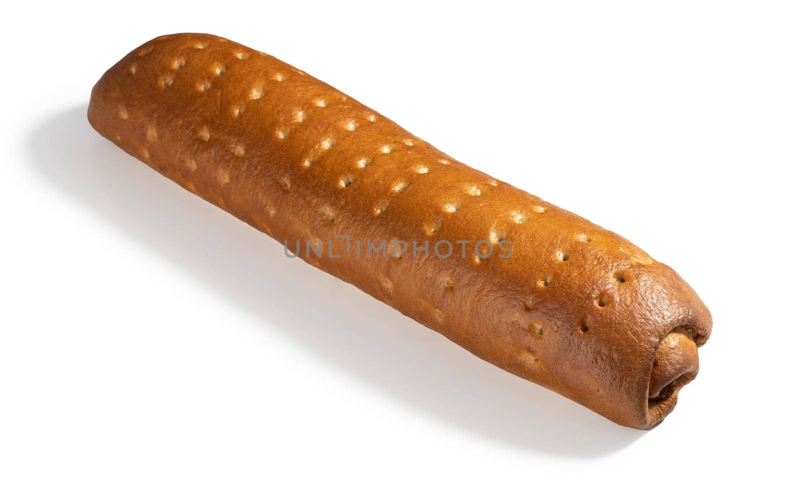 A close-up of a traditional German Nut Bread, a sweet braided bread filled with a rich walnut paste. This festive pastry is perfect for holidays or a special treat