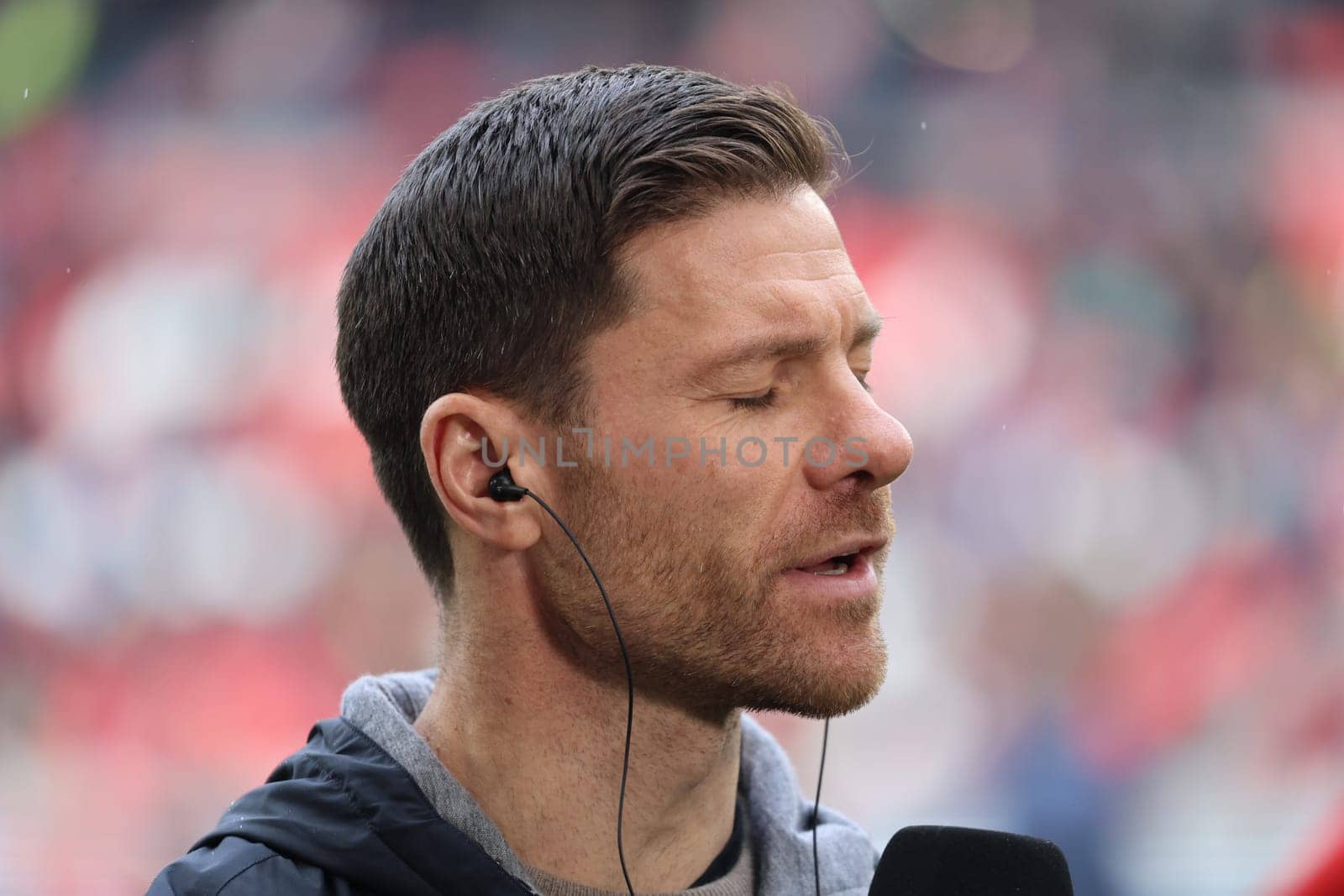 Coach Xabi Alonso (Bayer 04 Leverkusen) at the match of the 1. FBL: 23-24: 26. Sptg. SC Freiburg - Bayer 04 Leverkusen  DFL REGULATIONS PROHIBIT ANY USE OF PHOTOGRAPHS AS IMAGE SEQUENCES AND/OR QUASI-VIDEONann  Photo: Joachim Hahne/johapress