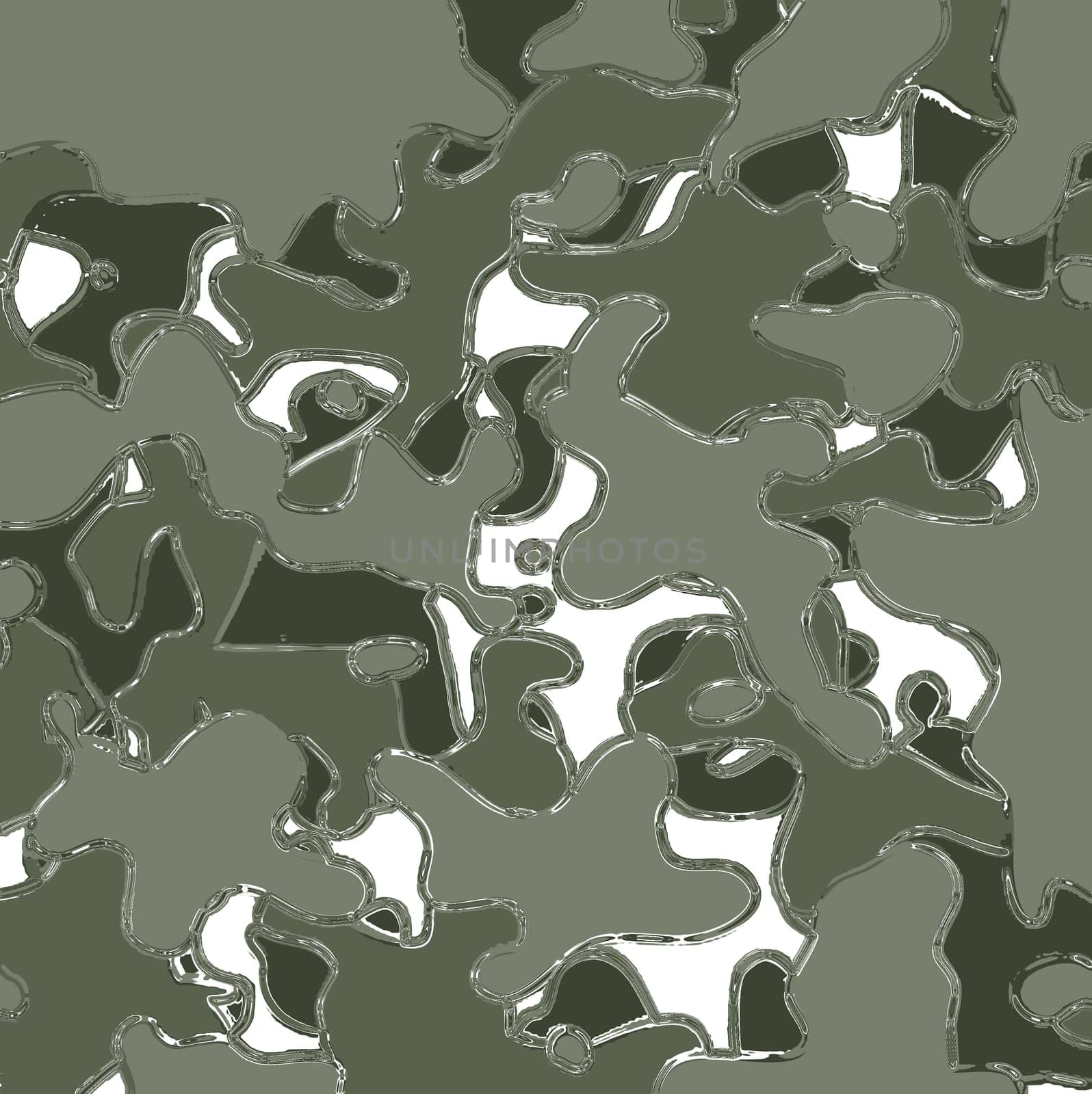 Grey background in the form of camouflage spots or glass mosaic on a white background