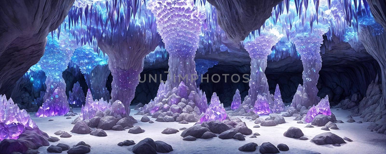 Crystal Cave, a subterranean world filled with shimmering crystal formations, and irides