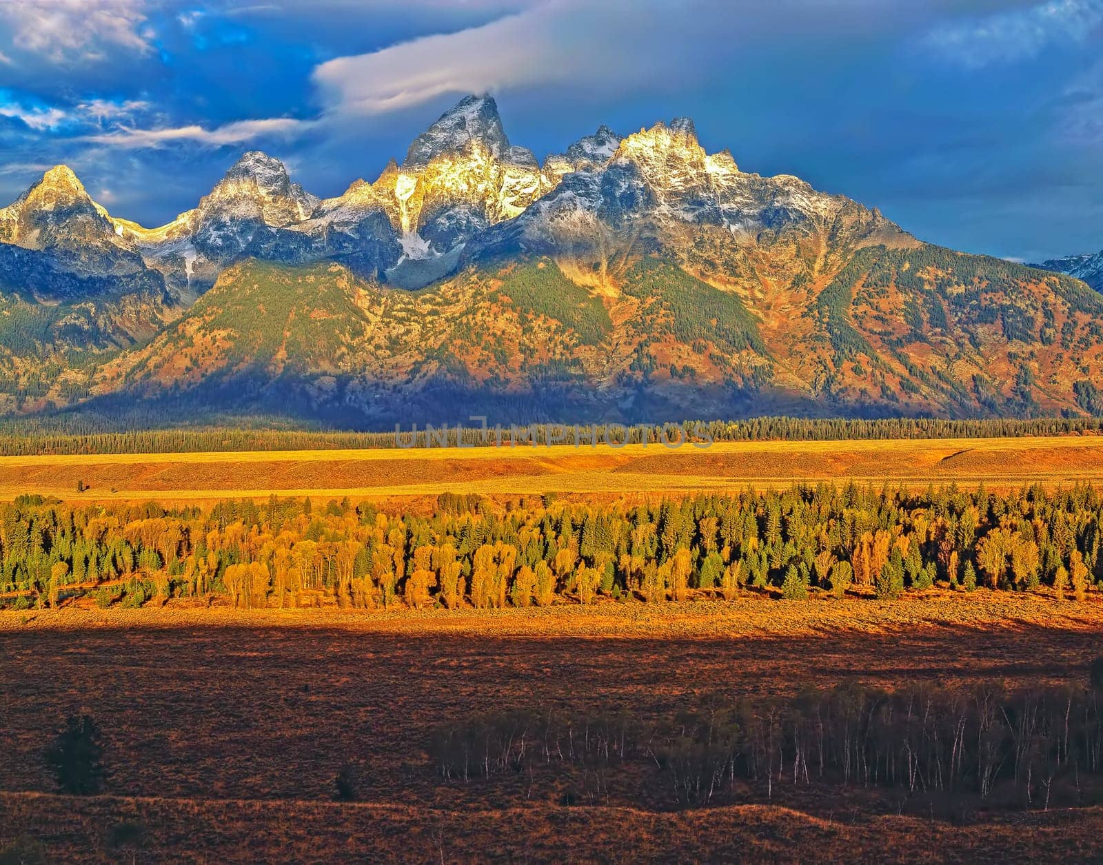 Sunrise at Grand Teton in Autumn, Wyoming