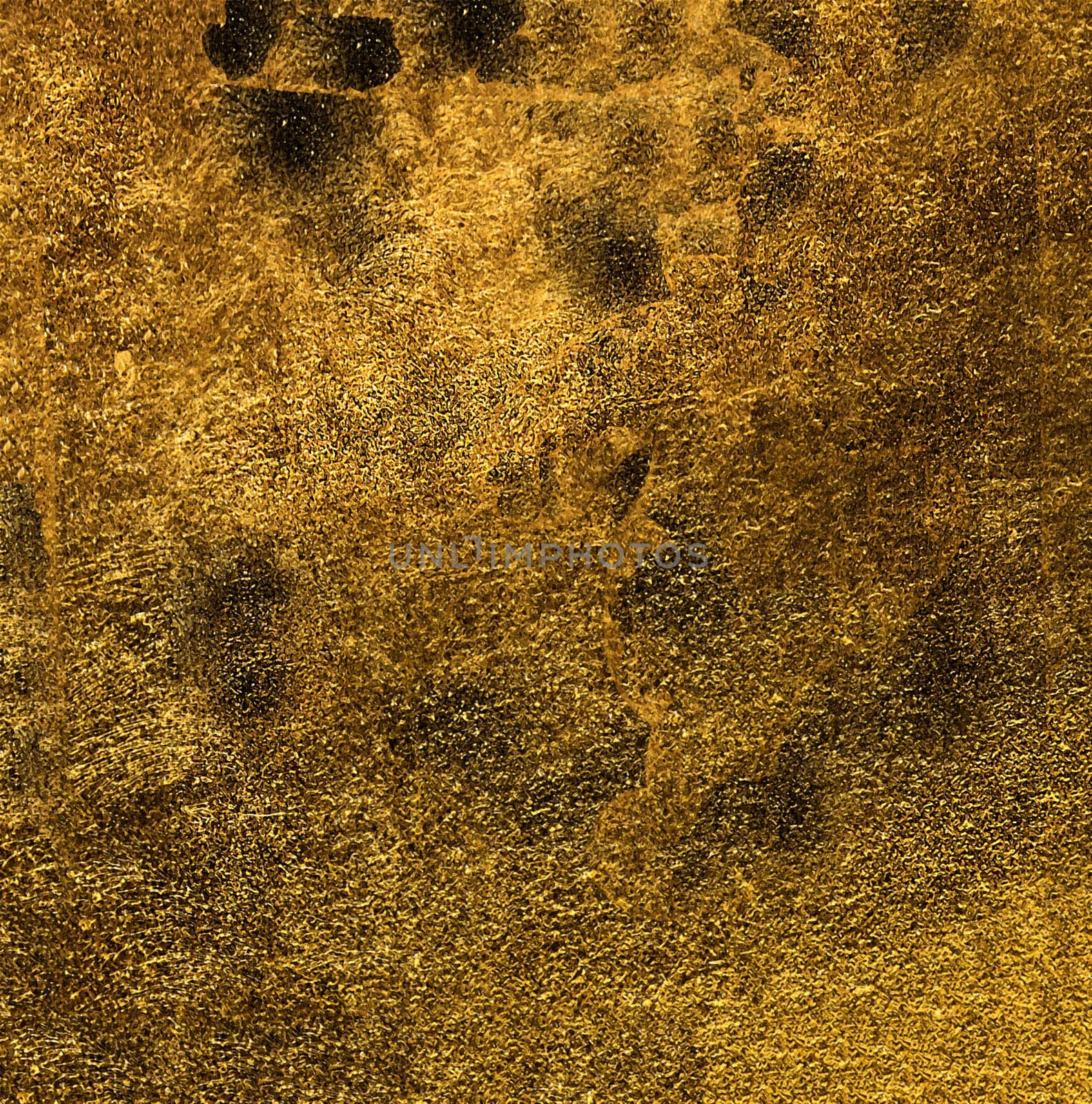 Rough uneven golden surface with dark spots
