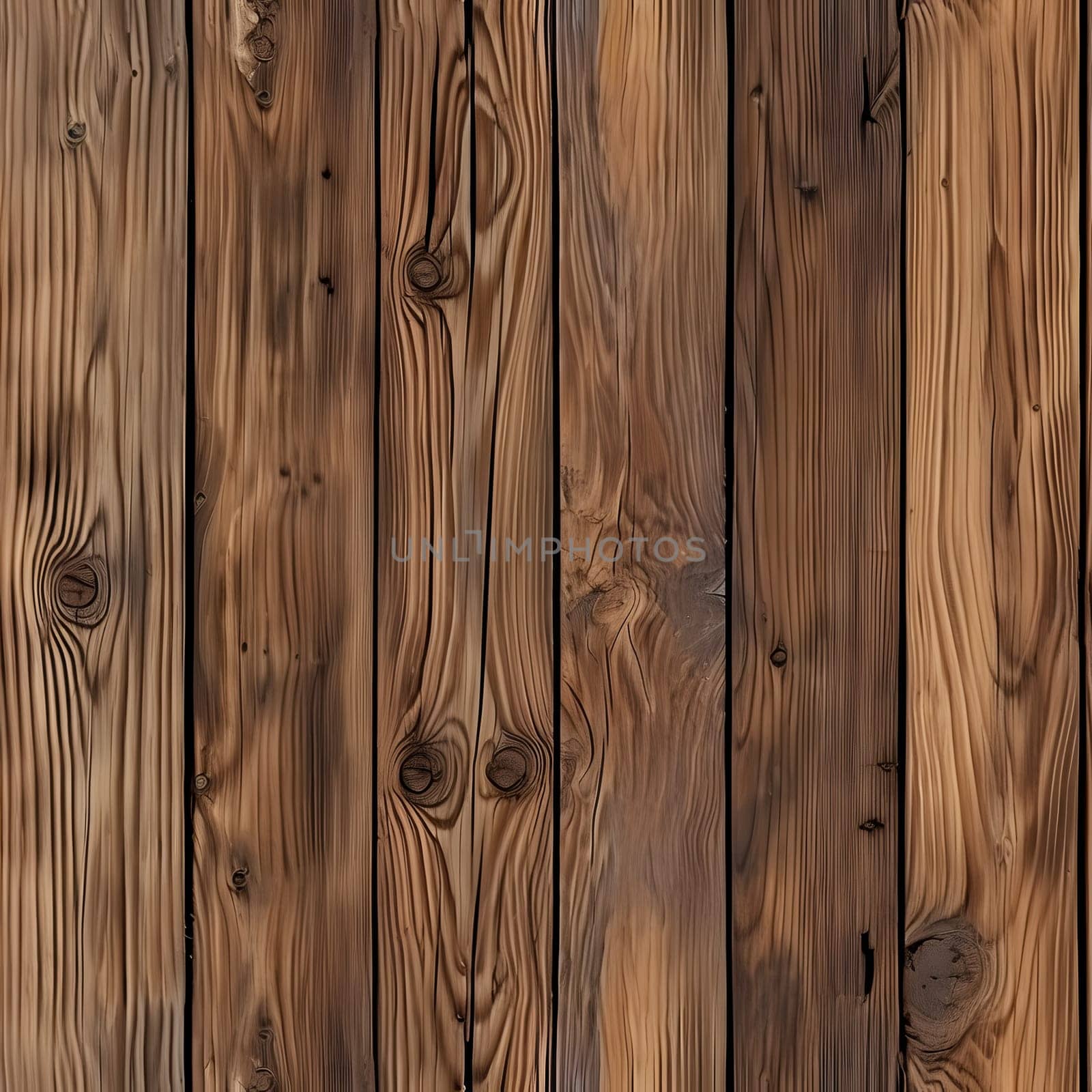Medium brown wood background. Seamless wooden planks board texture. Neural network generated image. Not based on any actual scene or pattern.