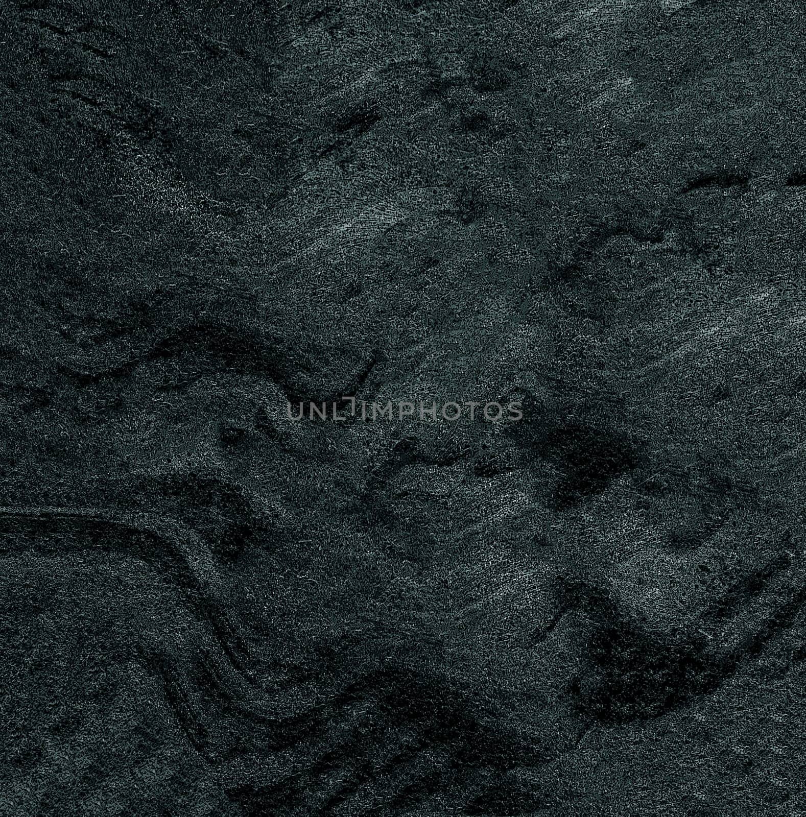 The abstract texture of the background is dark gray with rough uneven relief and lines