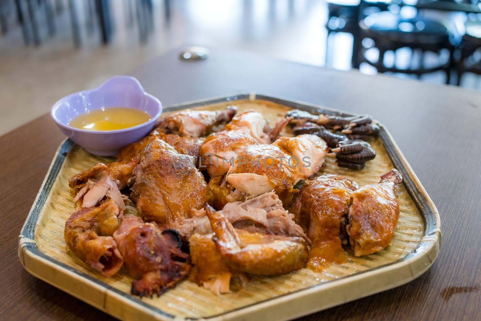 Traditional Taiwan cuisine roasted shredded Chicken