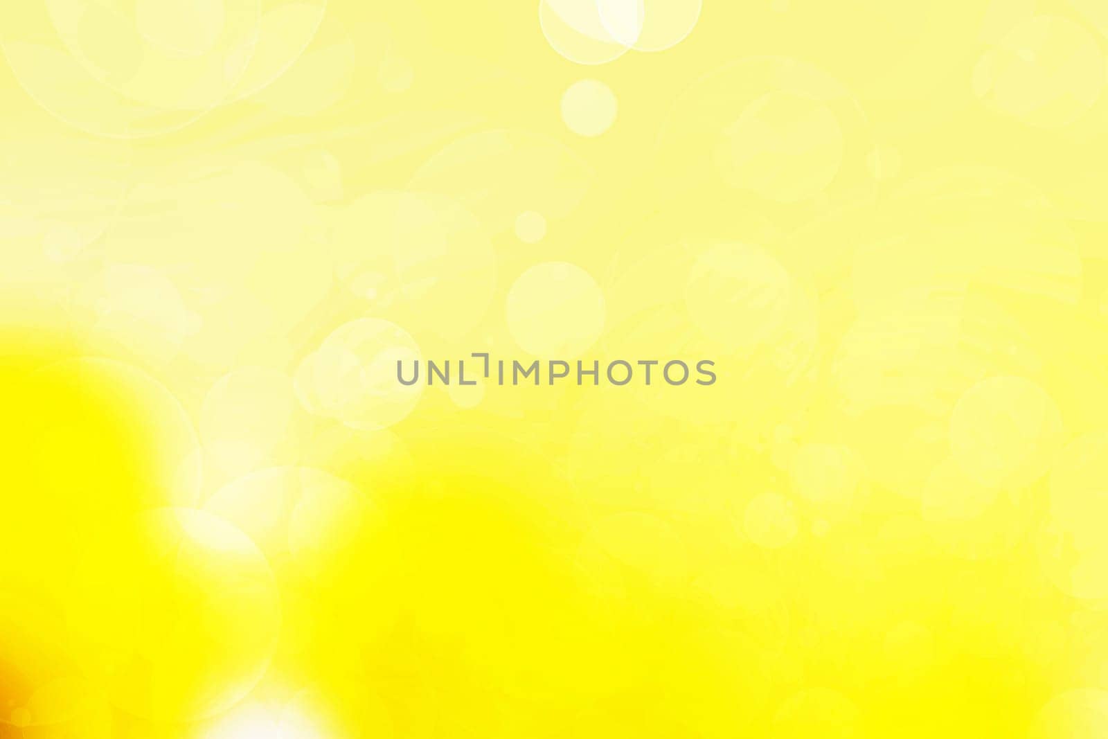 Abstract blurred fresh vivid spring summer light delicate pastel yellow white bokeh background texture with bright circular soft color lights. Beautiful backdrop illustration.